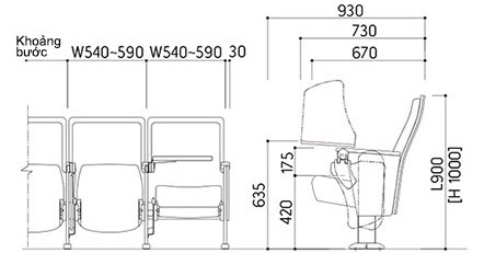 ghế Kotobuki Sea TSA-712639 lưng cao lưng thấp