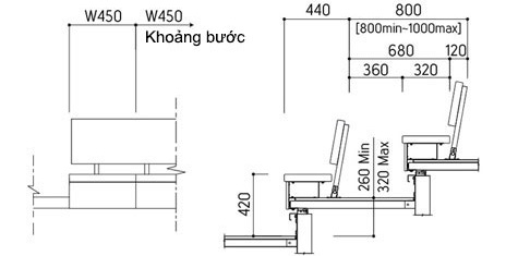 Bản vẽ thiết kế Ghế xếp di động Kotobuki Sea SS-04