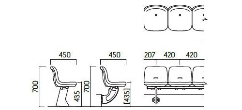 Bản vẽ khán đài nhà thi đấu Kotobuki Sea BLMA-1500, BLMA-1508, BLMA-1510