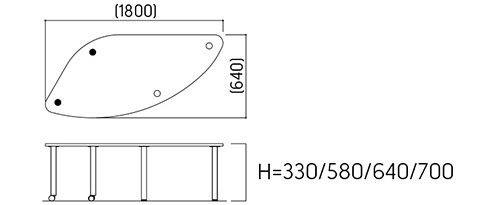 Bản vẽ Bàn thư viện trường học Kotobuki Sea FTA-2100