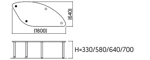 Bản vẽ Bàn thư viện Kotobuki Sea FTA-2200