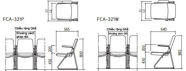 Bản vẽ Ghế dàn nhạc giao hưởng Kotobuki Sea FCA-321W