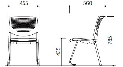 Bản vẽ Ghế lớp học cao cấp nhựa đúc bọc nệm Kotobuki Sea FCA-391