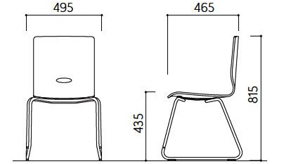 Bản vẽ Ghế hội trường ván gỗ ép khuôn Kotobuki Sea FCA-79